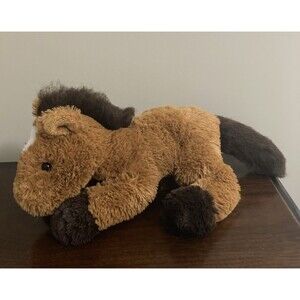 Mary Meyer Horse Plush Brown Chestnut White Spot Lying Laying Down 6155 12"